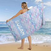 Meerjungfrau Lila Hülse Brauch Name Mädchen Strand Handtuch